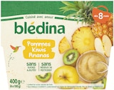 Coupelles Fruits Pommes Kiwis Ananas Dès 8 Mois - BLÉDINA dans le catalogue Intermarché Super