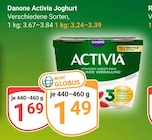 Activia Joghurt im Angebot bei GLOBUS in Jena Activia Joghurt Angebote von Danone bei GLOBUS Jena für 1,49 €