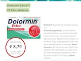 Schmerzmittel im LINDA Partnerapotheke Prospekt Dolormin Extra 1/2 20 Filmtabletten von Dolormin im aktuellen LINDA Partnerapotheke Prospekt für 8,79 €