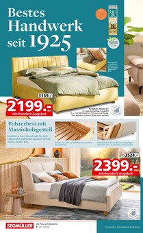Bett im aktuellen Segmüller Prospekt (Augsburg) Bett im Segmüller Prospekt "Highlight Angebote" mit 48 Seiten (Augsburg)