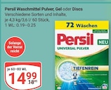 Waschmittel Pulver, Gel oder Discs im Angebot bei GLOBUS in Wolfenbüttel Waschmittel Pulver, Gel oder Discs Angebote von Persil bei GLOBUS Wolfenbüttel für 14,99 €