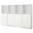 Aufbewahrung mit Schiebetüren weiß bei IKEA im Prospekt Tolle Angebote für deinen Arbeitsplatz zu Hause für 1.258,00 €