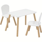 Maxi Bazar Cholet - Promo Ensemble 1 table 58x38x43cm + 2 chaises Promo Ensemble 1 table 58x38x43cm + 2 chaises à 29,99 € dans le catalogue Maxi Bazar à Cholet