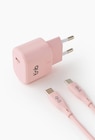 Pack de charge secteur 1 USB-C 30W + câble USB-C - Rose en promo chez Monoprix Margaret Pack de charge secteur 1 USB-C 30W + câble USB-C - Rose dans le catalogue Monoprix Margaret