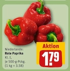 Rote Paprika im Angebot bei REWE in Norderstedt Rote Paprika Angebote bei REWE Norderstedt für 1,79 €