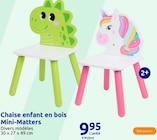 Chaise enfant en bois - Mini-Matters en promo chez Action Sainte-Geneviève-des-Bois à 9,95 €