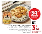 Poulet Tikka Massala Riz à Super U dans Blasimon