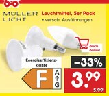 Leuchtmittel, 5er Pack im Angebot bei Netto Marken-Discount in Borken Leuchtmittel, 5er Pack Angebote von Müller Licht bei Netto Marken-Discount Borken für 3,99 €