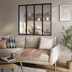 Verrière Atelier fixe en aluminium noir mat 4 carreaux, H.108 x l.123 cm - ARTENS en promo chez LEROY MERLIN Verrière Atelier fixe en aluminium noir mat 4 carreaux, H.108 x l.123 cm - ARTENS dans le catalogue LEROY MERLIN