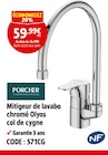 Screwfix Seclin - Promo Mitigeur de lavabo chromé olyos col de cygne Promo Mitigeur de lavabo chromé olyos col de cygne à 59,99 € dans le catalogue Screwfix à Seclin