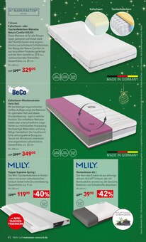 Matratze im Matratzen Concord Prospekt "AUS LIEBE ZU GUTEM SCHLAF" mit 9 Seiten (Duisburg)