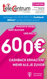 Aktueller WR Tele-Centrum Norden GmbH & Co.KG Elektromarkt Prospekt in Hage und Umgebung, "Verlängert bis zum 03.03.2025: Mit Cashback Aktion richtig viel Geld sparen!" mit 8 Seiten, 02.01.2025 - 31.01.2025