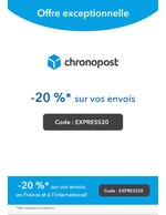Catalogue Bonial "Offre exceptionnelle : -20% sur vos envois", 1 pages, à Toulon, 25/03/2020 - 30/06/2020 Prospectus Bonial "Offre exceptionnelle : -20% sur vos envois", 1 pages, à Toulon, 25/03/2020 - 30/06/2020