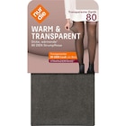Strumpfhose warm & transparent strapazierfähig grau Gr. 40/44, 80 DEN bei dm-drogerie markt im Hemsbach Prospekt für 14,95 €