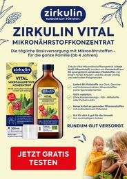 Zirkulin Prospekt für Waldbröl mit 1 Seite Zirkulin Prospekt für Waldbröl: "Zirkulin Vital - Mikronährstoffkonzentrat", 1 Seite, 01.01.2025 - 15.02.2025