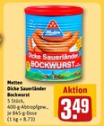 Aktuelle Fleisch Angebote bei REWE in Krefeld Aktuelles Dicke Sauerländer Bockwurst Angebot bei REWE in Krefeld ab 3,49 €