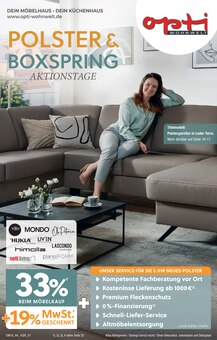 Aktueller Opti-Wohnwelt Prospekt für Petersberg und Ungebung, Seiten zum blättern Opti-Wohnwelt Prospekt Polster & Boxspring Aktionstage mit Seiten in Petersberg und Umgebung