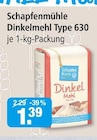 Dinkelmehl Type 630 im V-Markt Prospekt Dinkelmehl Type 630 von Schapfenmühle im aktuellen V-Markt Prospekt für 1,39 €