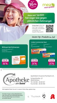mea - meine apotheke Prospekt der KW 27 "Unsere Juli-Angebote" Aktueller mea - meine apotheke Prospekt "Unsere Juli-Angebote" Seite 1 von 4 Seiten