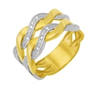 Promo Bague en or jaune et rhodié diamants à 555,00 € dans le catalogue E.Leclerc à Basse-Goulaine