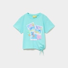 La Halle La Sauve - Promo T-shirt noué col rond coton Stitch bleu turquoise fille Promo T-shirt noué col rond coton Stitch bleu turquoise fille à 4,99 € dans le catalogue La Halle à La Sauve