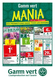 Catalogue Jardineries & Animaleries de Gamm vert à Portsall Prospectus Gamm vert à Portsall, "MANIA", 4 pages, 06/11/2024 - 17/11/2024