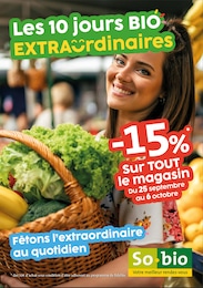 Prospectus So.bio "Les 10 jours BIO EXTRAordinaires", 1 page, 25/09/2024 - 05/10/2024