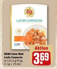 Lachs Carpaccio im Angebot bei REWE in Schwäbisch Gmünd Lachs Carpaccio Angebote von REWE Feine Welt bei REWE Schwäbisch Gmünd für 3,69 €