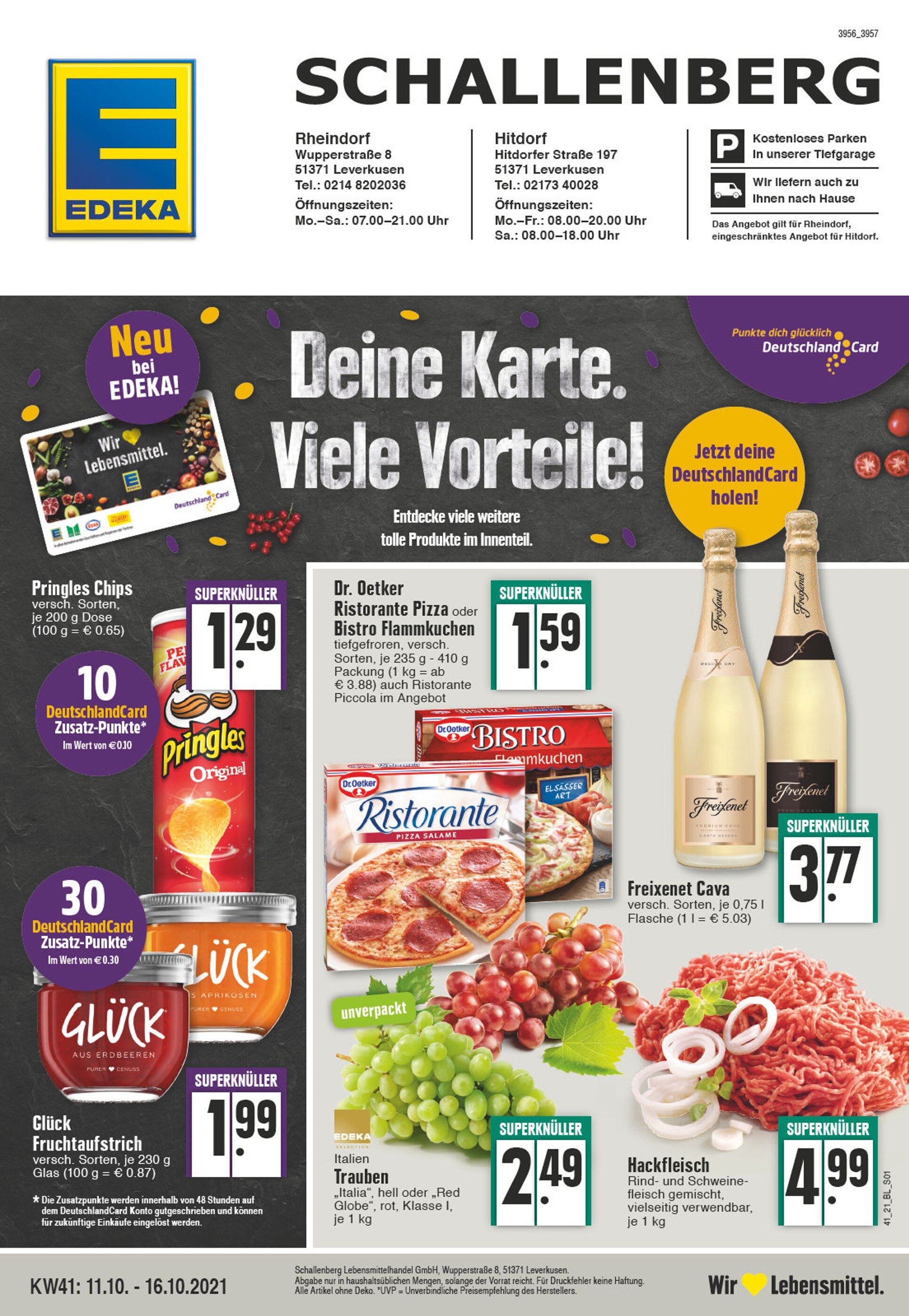 EDEKA Prospekt für Leverkusen mit 24 Seiten EDEKA Prospekt für Leverkusen: "Aktuelle Angebote", 24 Seiten, 11.10.2021 - 16.10.2021