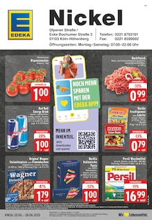 EDEKA Prospekt der Woche "Aktuelle Angebote" Seite 1, 23.06.2025 bis 28.06.2025 für Köln Aktueller EDEKA Prospekt "Aktuelle Angebote" Seite 1 von 24 Seiten für Köln