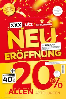 XXXLutz Möbelhäuser Prospekt NEUERÖFFNUNG in Goslar mit  Seiten