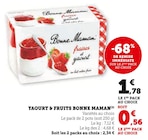 Yaourt & Fruits - Bonne Maman à 0,56 € dans le catalogue U Express