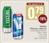 Pilsener oder V+ Angebote von Veltins bei WEZ Hille für 0,79 €