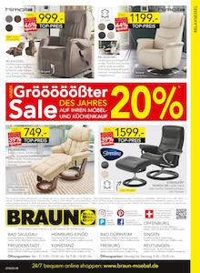 Relaxsessel im BRAUN Möbel-Center Prospekt "Gröööößter Sale des Jahres" mit 8 Seiten (Reutlingen)