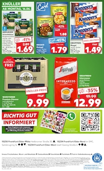 Warsteiner im aktuellen Kaufland Prospekt (Frankfurt (Oder)) Warsteiner im Kaufland Prospekt "KNĂśLLER" mit 54 Seiten (Frankfurt (Oder))