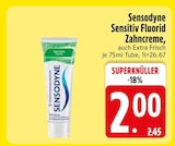 Sensitiv Fluorid Zahncreme im EDEKA Prospekt Sensitiv Fluorid Zahncreme von Sensodyne im aktuellen EDEKA Prospekt für 2,00 €