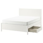 Aktuelles Bettgestell mit Schubladen elfenbeinweiß/Luröy 140x200 cm Angebot bei IKEA in Bremerhaven ab 399,00 €