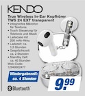 True Wireless In-Ear Kopfhörer TWS 24 EXT transparent Angebote von Kendo bei HEM expert Bietigheim-Bissingen für 9,99 €