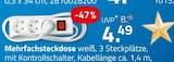 Mehrfachsteckdose weiß im ROLLER Prospekt Mehrfachsteckdose weiß von im aktuellen ROLLER Prospekt für 4,49 €
