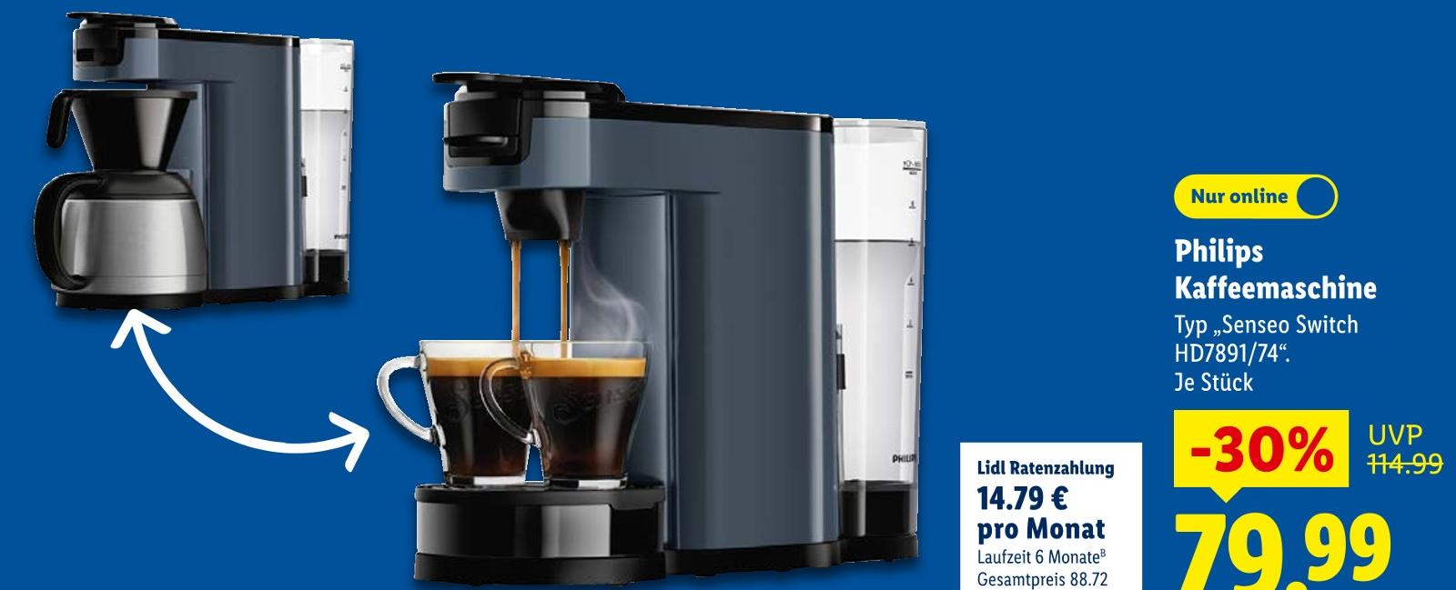 Kaffeemaschine Typ Senseo Switch HD7891/74