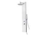 Colonne de douche hydromassante aluminium blanc et chrome 140 x 20 cm à Brico Dépôt dans Prémery