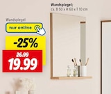 Wandspiegel Angebote bei Lidl Bruchsal für 19,99 €