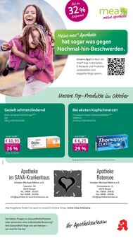 Aktueller mea - meine apotheke Prospekt "Unsere Oktober-Angebote" Seite 1 von 4 Seiten für Bergen