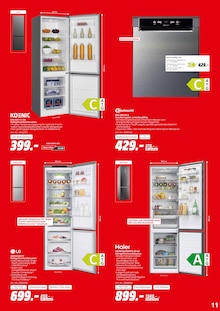 Kühlschrank im MediaMarkt Saturn Prospekt "FRÜHLINGSDEALS" mit 12 Seiten (Bremerhaven)