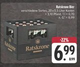 Aktuelles Bier Angebot bei E center in Ansbach ab 6,99 €