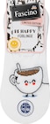 Füßlinge mit Donut-Motiv weiß, Gr. 35-38 von Fascino im aktuellen dm-drogerie markt Prospekt für 2,25 €
