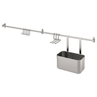 Stangen mit Haken + 1 Behälter Edelstahl im IKEA Prospekt Stangen mit Haken + 1 Behälter Edelstahl von KUNGSFORS im aktuellen IKEA Prospekt für 37,95 €