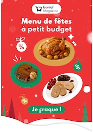 Catalogue Autres Magasins Recettes en cours à Coutras et alentours, Menu de fêtes à petit budget, 1 page, 01/12/2025 - 31/12/2025