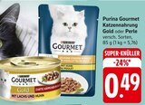 Gourmet Katzennahrung Gold oder Perle Angebote von Purina bei E center Ulm für 0,49 €