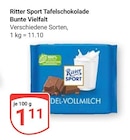 Tafelschokolade Bunte Vielfalt Angebote von Ritter Sport bei GLOBUS Jena für 1,11 €